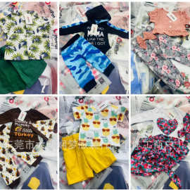 patpat外贸童装套装品牌混搭可爱风格儿童服装库存patpat童装批发