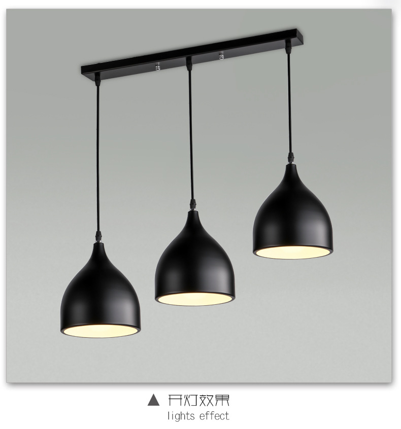 Barras largas de tres extremos negros (luz blanca de 7W)