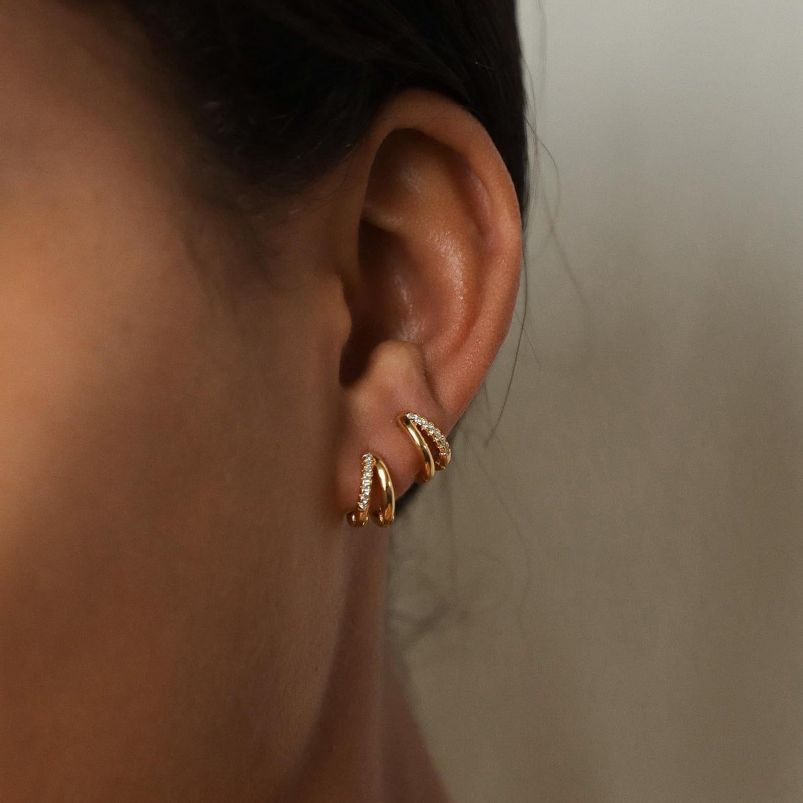 Hoop Earrings Classification 1 Pair Quantity 1 Pair Elegant Geometric Solid Color Copper Hoop Earrings