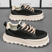 2025春秋直播新款小众户外板鞋厚底潮搭明星同款抖音学生韩版男鞋