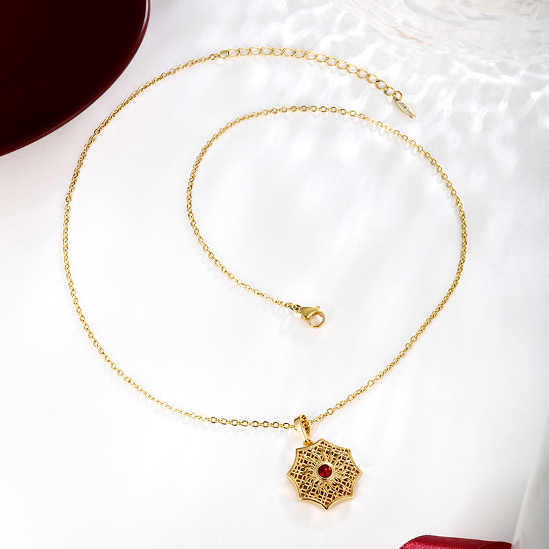 Xuping bronce dorado antiguo goteo de seda hueco palacio colgante de estilo de la mujer colgante de estilo nacional retro al por mayor