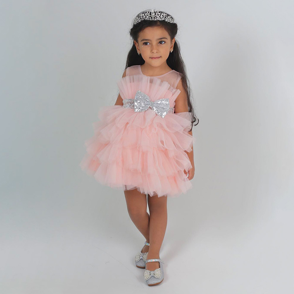 Vestido transfronterizo de Bebé y Niño pettiskirt vestido de bebé de un año de edad vestido de cumpleaños vestido de princesa occidental