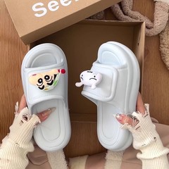 厚い底のスリッパの女性のタイプの夏の浴室の入浴の冷たいモップのEVAの滑り止めの足の家の高級感の外は卸売りを着ます。