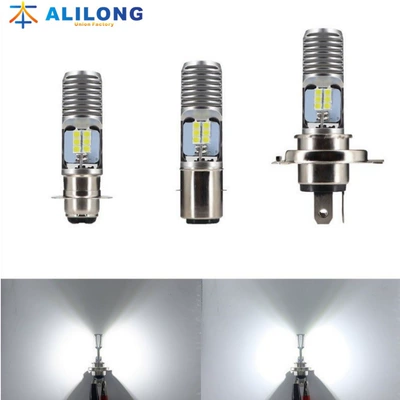 Cross-Border Motorcycle Led Lights, Electric Vehicle Spotlights, H6 Fishbone Super Bright Spotlight Front Headlight Bulb P15Dba20Dh4