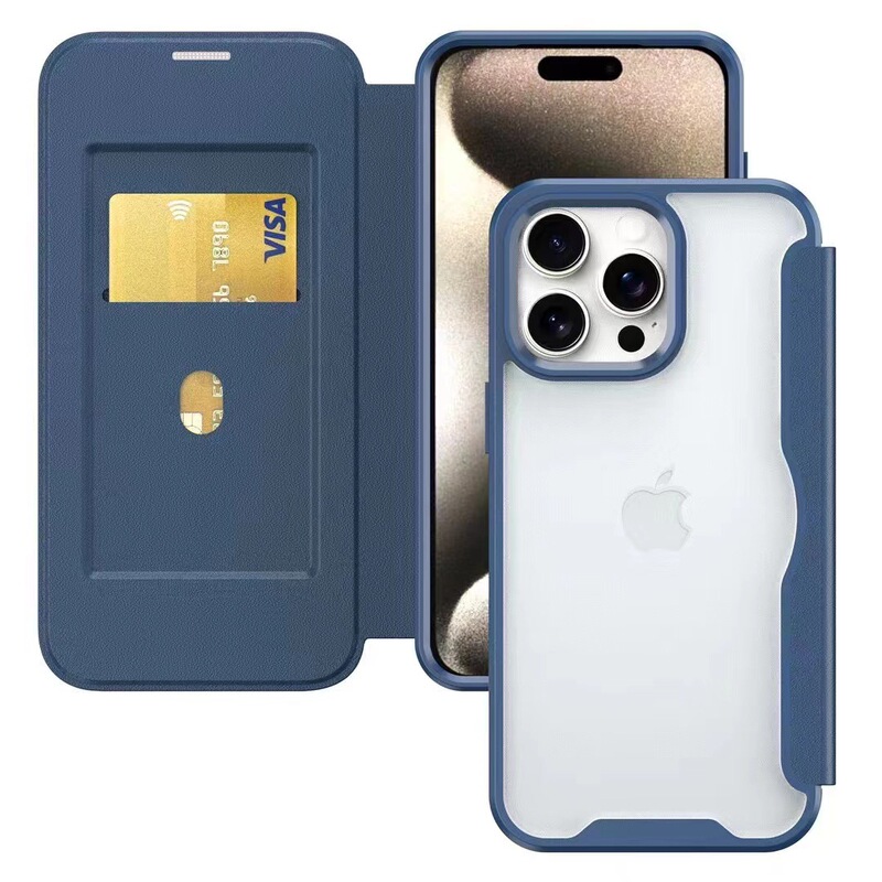 New xunjia flip case for iPhone15 card holder cross-border e-commerce acrylic Apple X 12 protective case