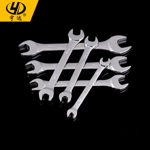 Yuda 45# steel open-end wrench hardware dumb head double-head manual dual-use high carbon steel wrench hardware hand tool