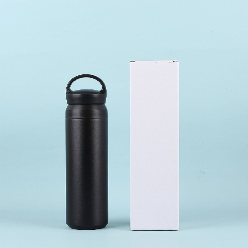 Japonés Harajuku taza de vacío 304 mango de acero inoxidable Taza de coche elemento portátil Taza con tapa taza de café
