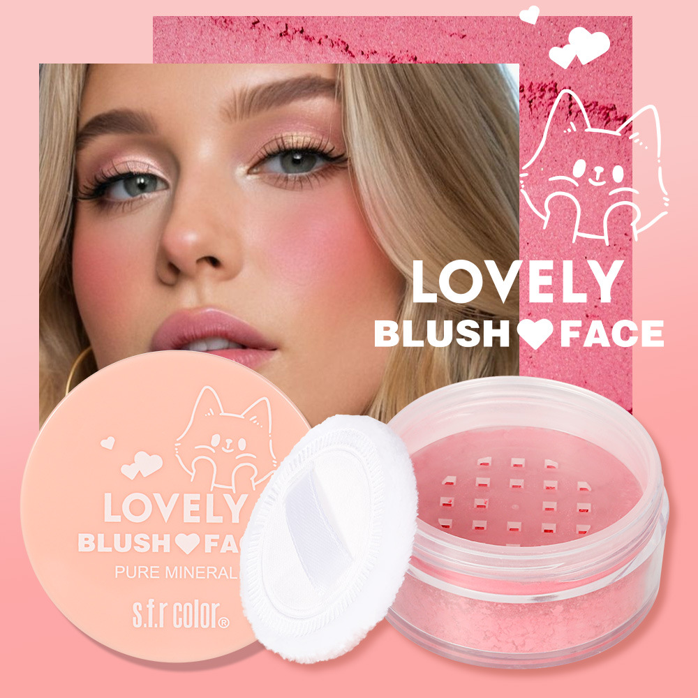 s.f.r color transfronterizo exclusivo maquillaje de color natural de color rosa blush con polvo de polvo.