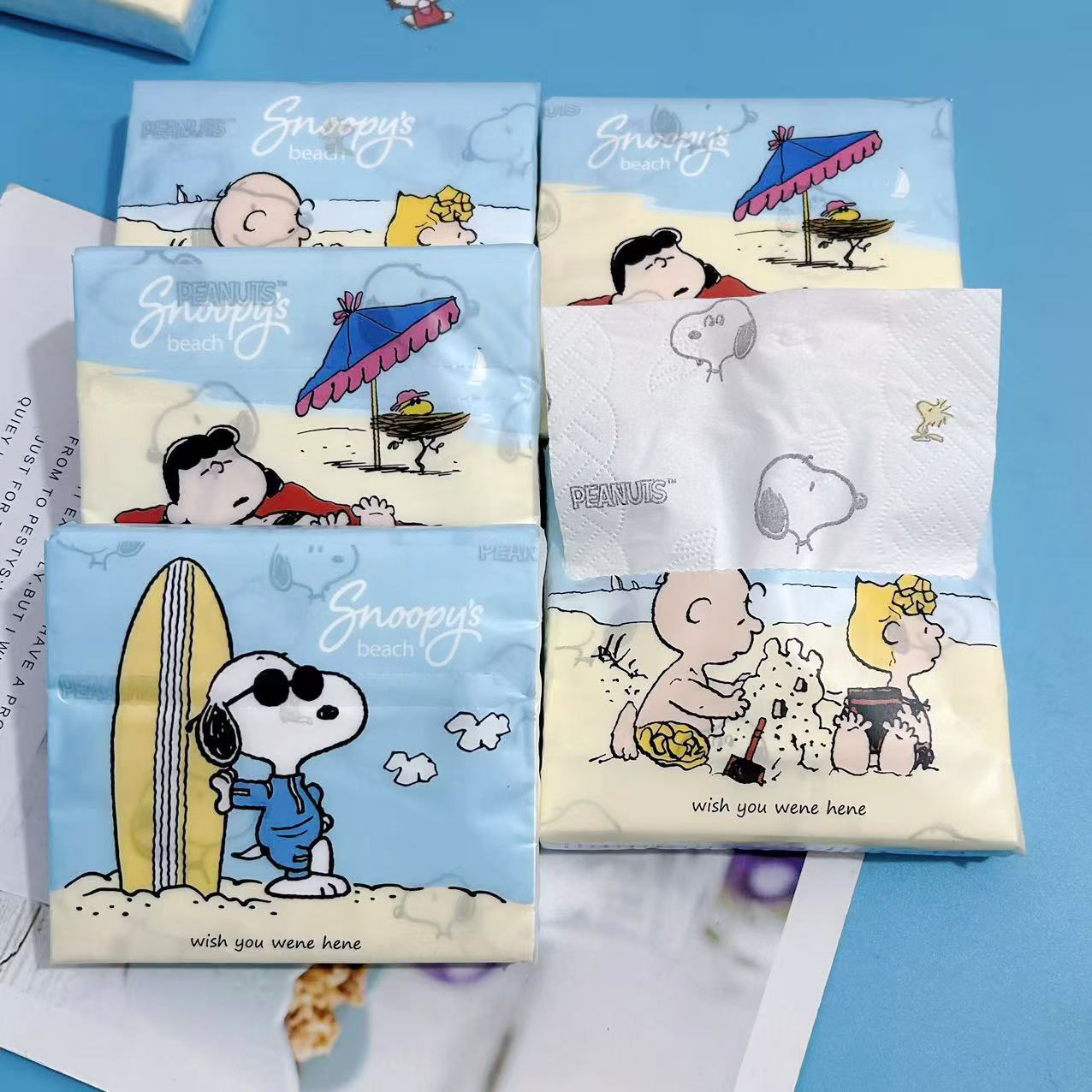 Пляжная папироска с принтом Snoopy, случайная (30 рисунков/4 слоя)