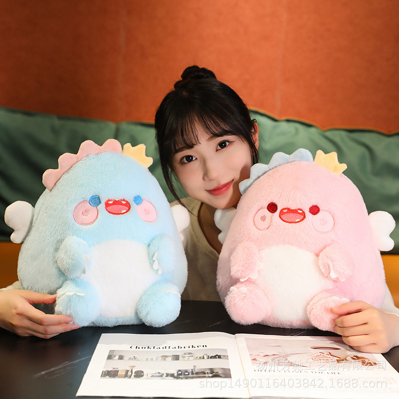 Macaron nueva muñeca peluda de peluche de juguete lindo Internet celebridad Ángel pequeño dinosaurio muñeca Ragdoll