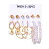 Earrings, advanced set, retro accessory, European style, suitable for import, high-quality style, boho style