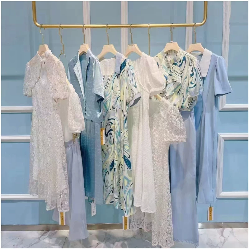 [Ou Shige] Летом 2022 года Шэньчжэнь Гаодинг Модный шелковый уксусная кислота создает идеальный бренд со скидкой для женской одежды