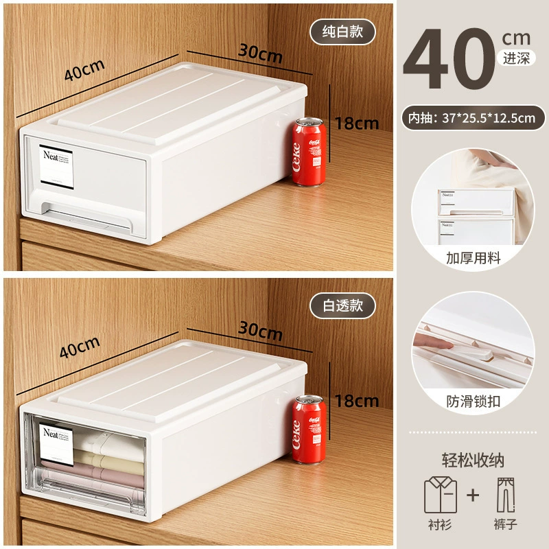 Japanese-Style Storage Box Set, Stackable Drawer System, Multiple Sizes (5–53L), Privacy or Transparent