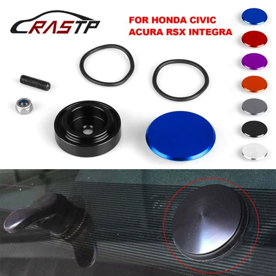 Suitable for Honda Civic Acura Rsx Rear Wiper Arm Cover Aluminum Alloy Wiper Arm Plug Cover 40mm Body Titanium Color (Digər kuzov və aksesuarlar)