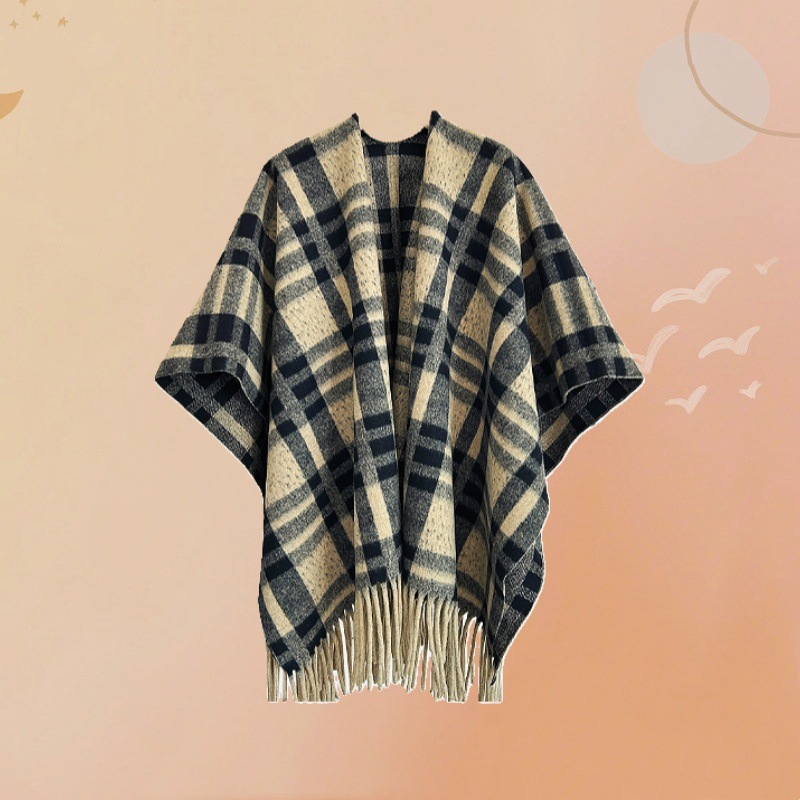 Retro universal chapa de cuadrillas mujeres otoño invierno mirad bufandas bordas mantas cálidas de alta calidad mantas