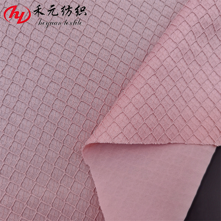 秋冬加厚复合蕾丝面料全涤立体股线小方格女装旗袍鞋子箱包布料