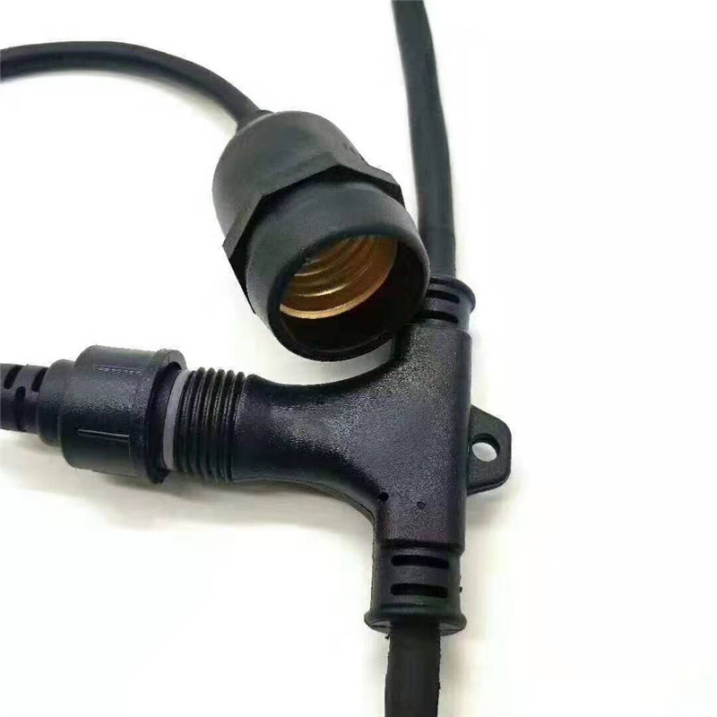 厂家优惠供应E26/E27灯串线灯具线防水灯具线欧式美式插头电源线