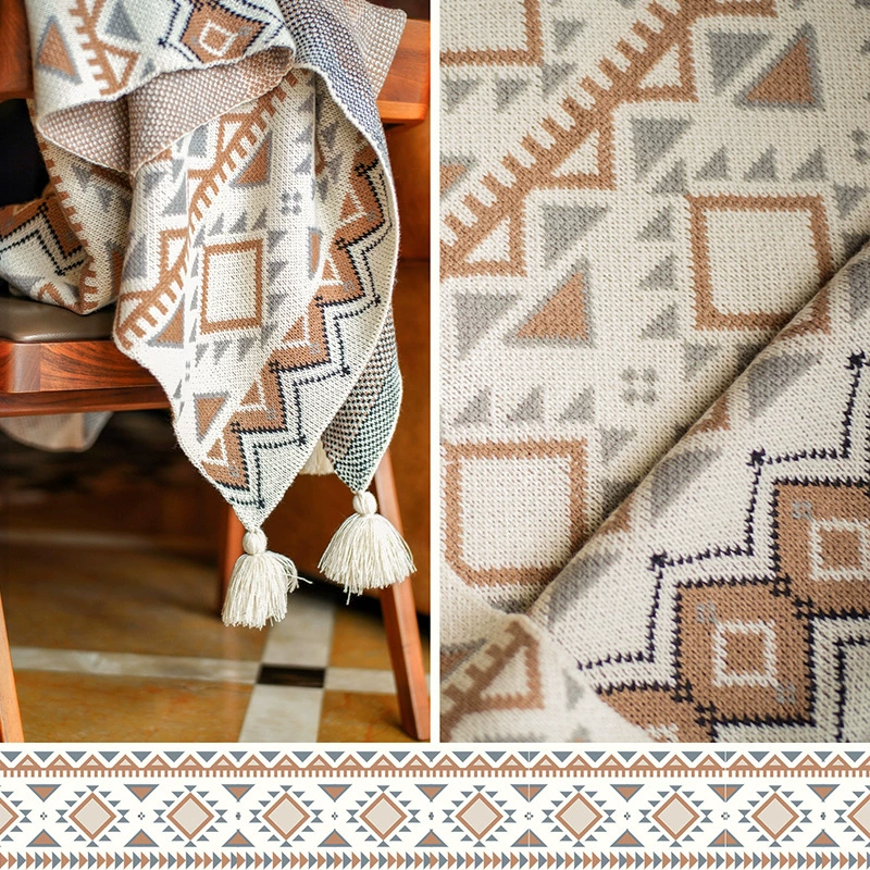  knitted cloak for sleep, sofa, duvet, boho style