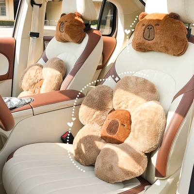 Dörd Fəsil Ümumi Plush Avtomobil Boyun və Bel Yastığı, Yumşaq Rahat