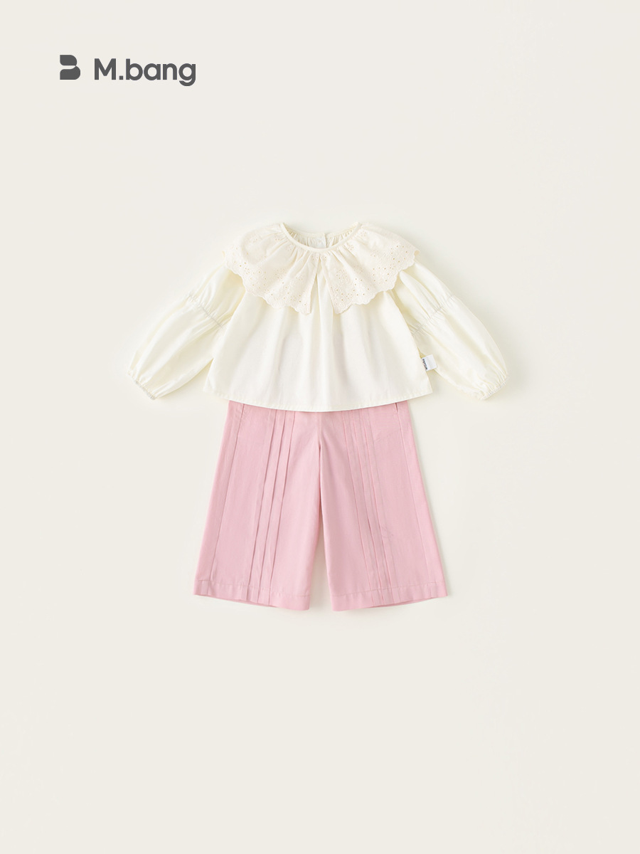 Youbao ropa para niños niñas primavera y otoño nuevo conjunto de muñeca para niños camisa de cuello casual pantalones de piernas de primavera de dos piezas image 3