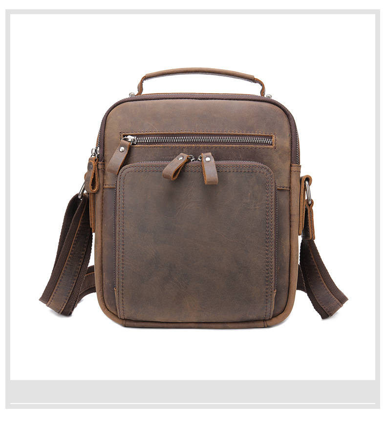 Malunte genuine leather shoulder messenger bag retro mad horse leather shoulder bag multi-functional cross-border cowhide messenger bag_ipsvogv.com