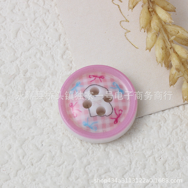 新しいプラスチックラウンド薄型エッジカラー印刷ボタン子供服と女性の多用途装飾ボタン DIY アクセサリー|undefined