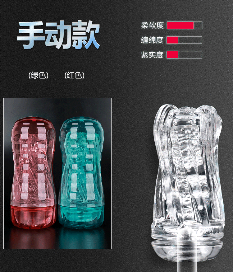 Linglong High-Transparency Airplane Cup Manual Male Masturbator, TPE Sleeve, Compact Travel Size — detail image 13