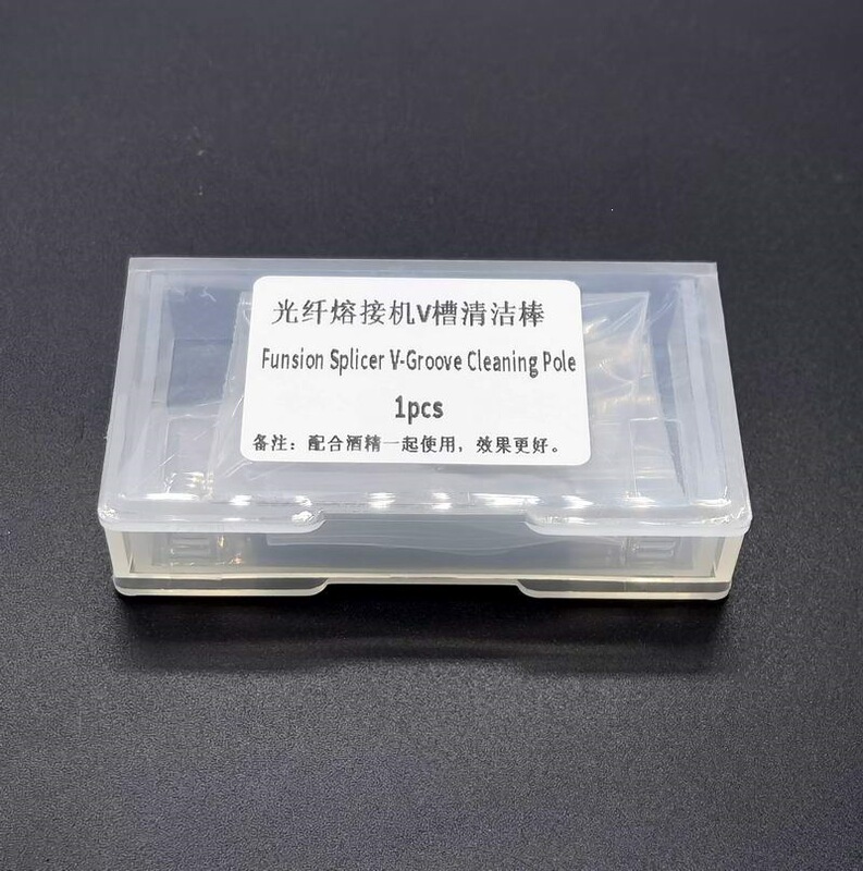 Single-core strip-type V-groove cleaning rod, suitable for fiber optic fusion splicers, including Sumitomo, Fujikura, and Furukawa, for cleaning V-grooves Single-core strip-type V-groove cleaning rod, suitable for fiber optic fusion splicers, including Sumitomo, Fujikura, and Furukawa, for cleaning V-grooves