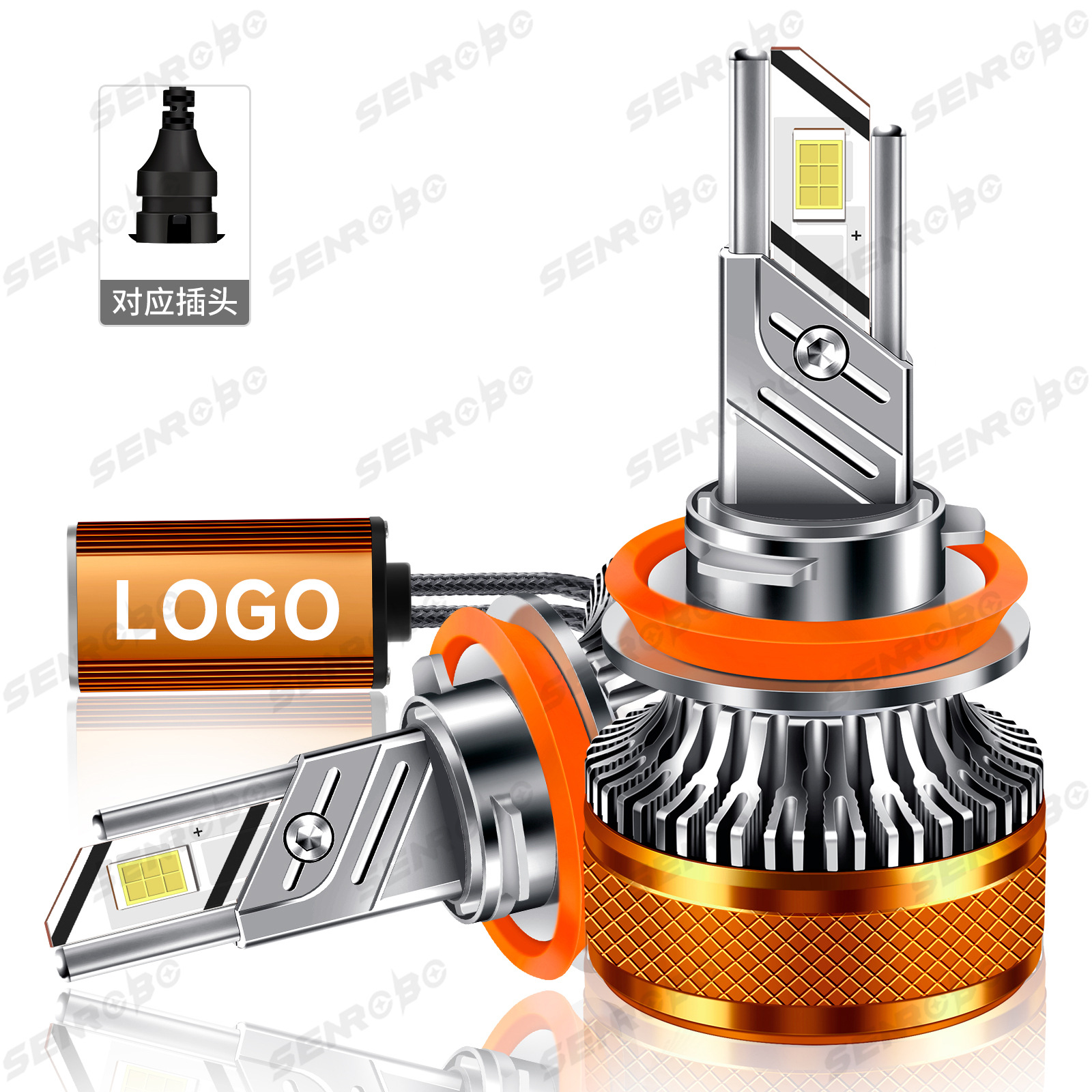 Transfronterizos dedicados a los faros super brillantes para automóviles, bombillas de luz alta H4 H7H1 9005