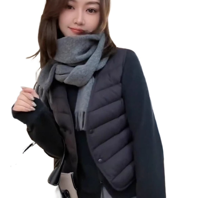 东大门短款羽绒棉内胆马甲女秋冬季修身轻薄保暖背心坎肩外穿棉服|undefined