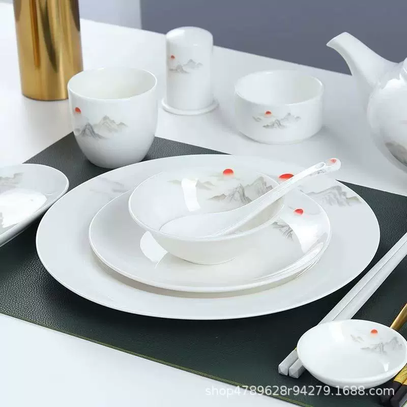 Tableware for hotel, creative set, Chinese style, 3 piece set