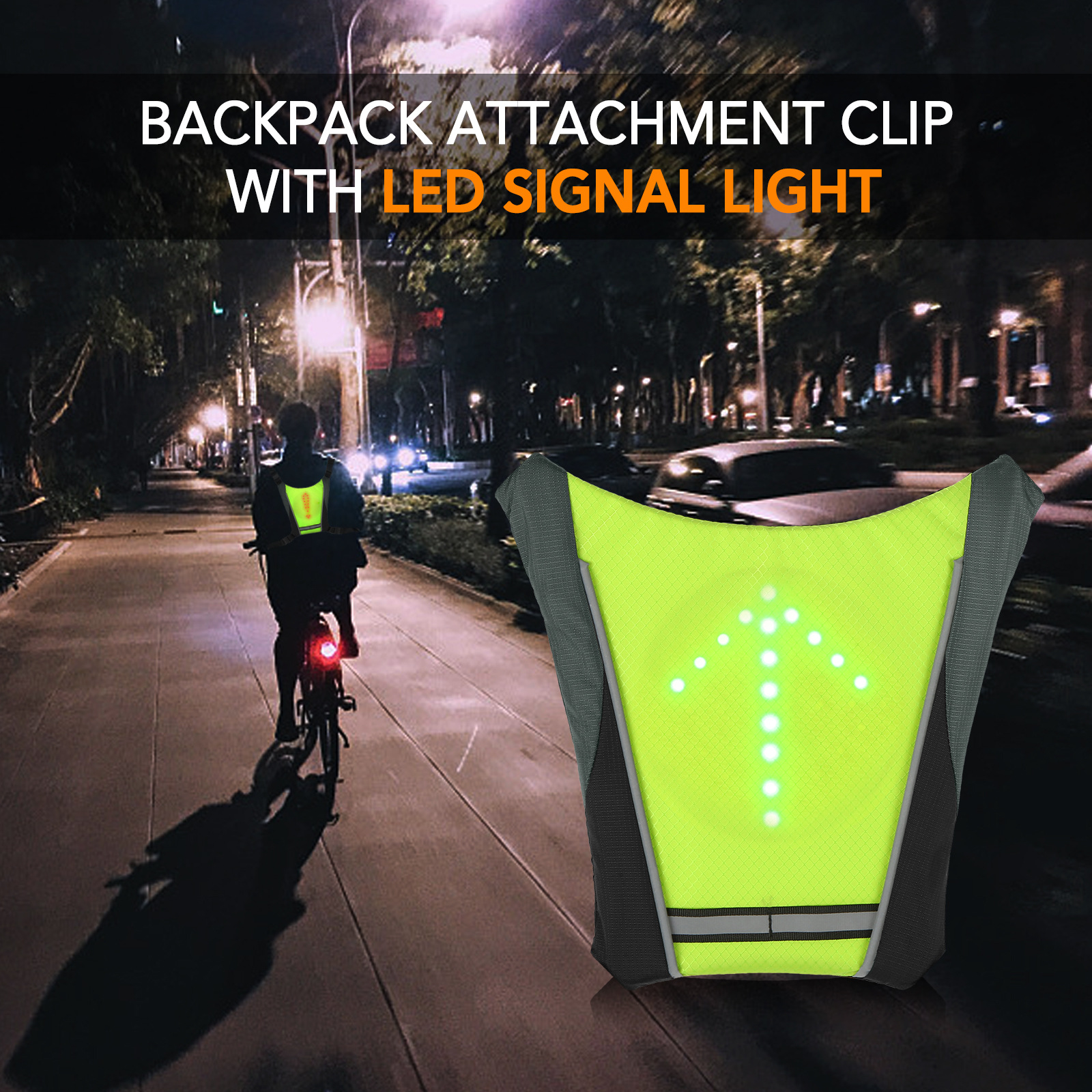 Control remoto inalámbrico LED luminoso advertencia Chaleco de advertencia de seguridad chaleco luminoso bolsa ventas directas de la fábrica