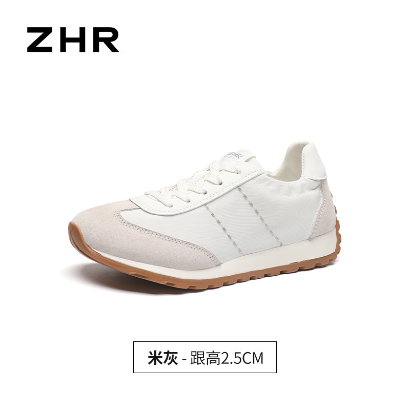 ZHR则则复古阿甘鞋女2025秋季新款薄底透气百搭休闲运动鞋德训鞋|undefined