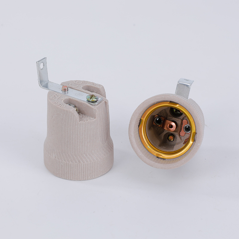 E27 lámpara de cerámica resistente a altas temperaturas conector de lámpara de lámpara accesorios de lámpara de lámpara conector de lámpara de lámpara tipo conector de lámpara de lámpara