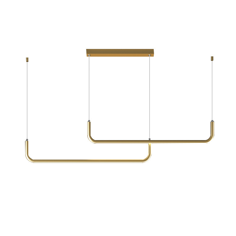 Lámpara larga moderna minimalista lámpara de barra de alta calidad Diseñador minimalista italiano nueva lámpara de comedor en casa de una palabra