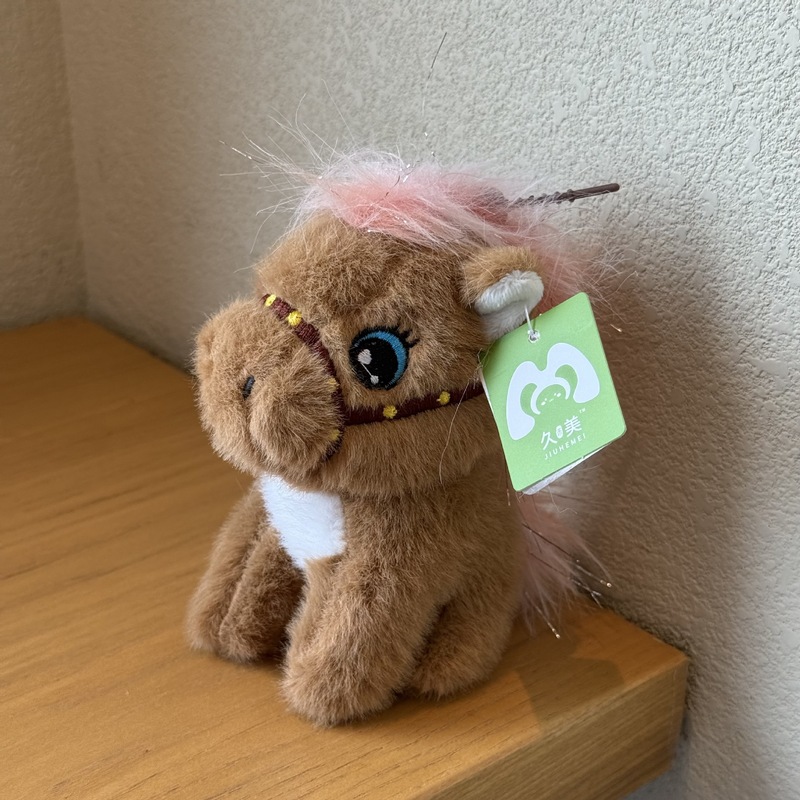 本物のスパンコールポニーぬいぐるみペンダント馬年マスコット人形シミュレーション動物キーホルダー人形ギフト|undefined