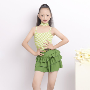 Gtydance2024 New Latin Dance Clothing for Girls and Kidsren Latin Dance Practice Performance Suit Skirt L22851