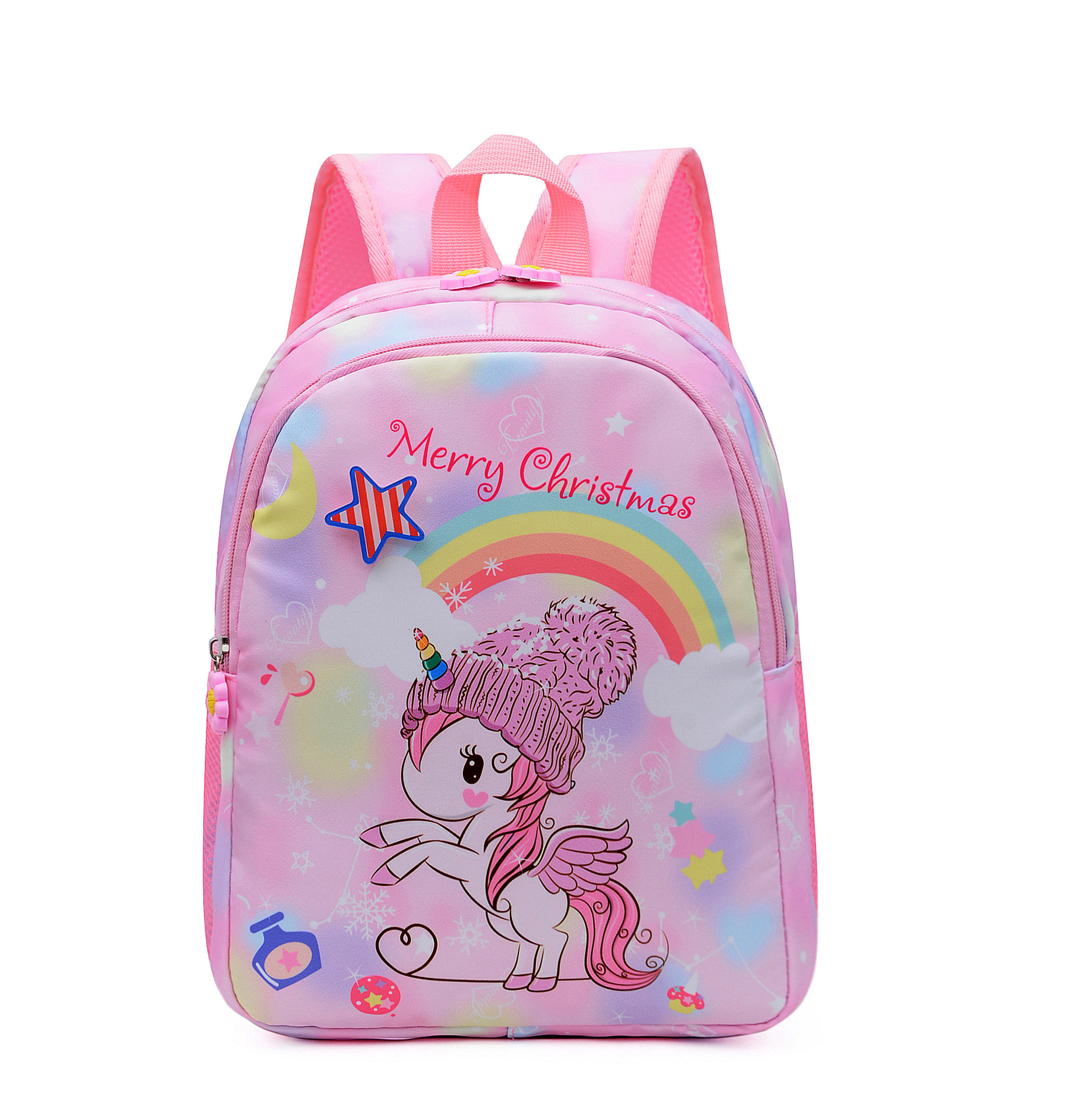 De los niños mochila kindergarten Pequeño medio y gran clase ligera reducción de Carga Protección la columna vertebral dibujos animados unicornio