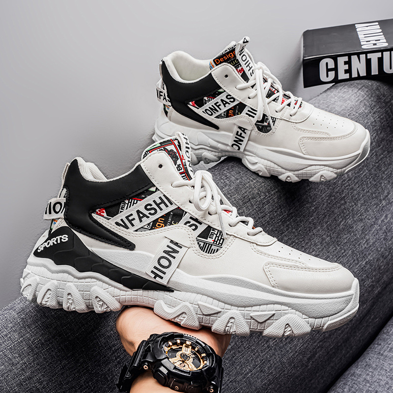 Zapatos de invierno para hombres nuevos zapatos de alta altura, zapatos deportivos de hombre, tendencia universal, suela gruesa aumentada, zapatos casuales para correr.