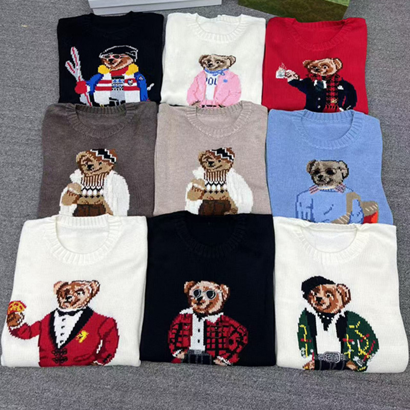 In-Stock Shipment - Cross-Border Popular Fashion Women's Clothing, Cartoon Bear Casual Loose Sweater, Long-Term Availability, Factory Wholesale
