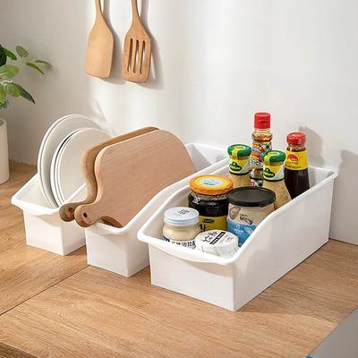 Desktop Storage Box Multifunctional Lower Sink Cabinet Drawer Storage Plastic Household Kitchen Countertop Snack Storage Basket