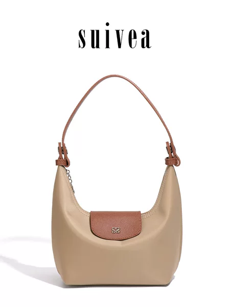 Cross-Border Popular French-Style Longchamp Bag, Nylon Hand-Held Lunchbox Bag, Waterproof and Scratch-Resistant Dumpling Bag, Single Shoulder Crossbody Underarm Bag