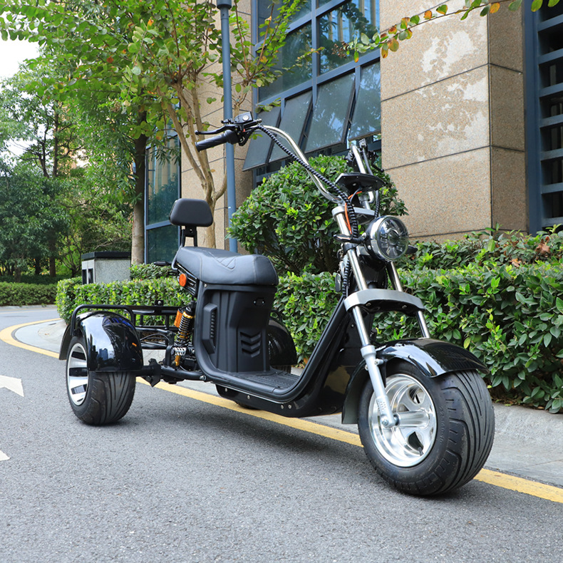 New Harley tricycle large wide tire electric car battery motorcycle scooter lithium battery scooter
