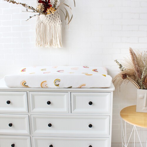 Cross-border hot selling cotton knitted baby massage table changeable cover diaper changing table cover removable bed cover