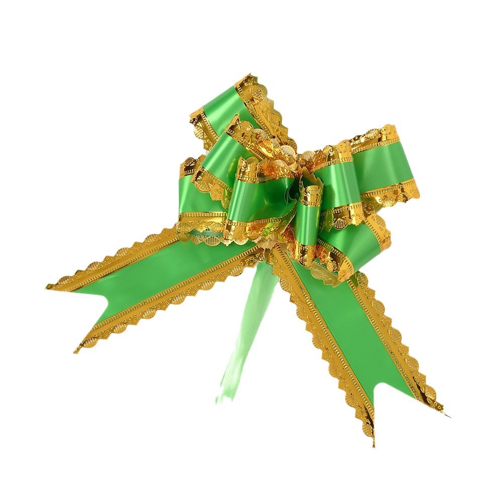 Transfronterizo grande 50 arco de encaje bronceado flor tirada a mano Flor de regalo de Navidad embalaje de flores cinta de la boda