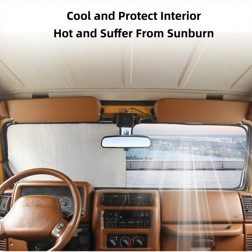 Cross-Border High-Quality Windshield Summer Sun Protection Snap-In Insulated Sunshade Wrangler Car Sunshade Front Shield ​