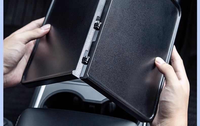 Suitable for the Updated Version of Tesla Model Y3 Car-Mounted Dining Tray Table, Central Control Camping Storage Compartment Modification Accessories