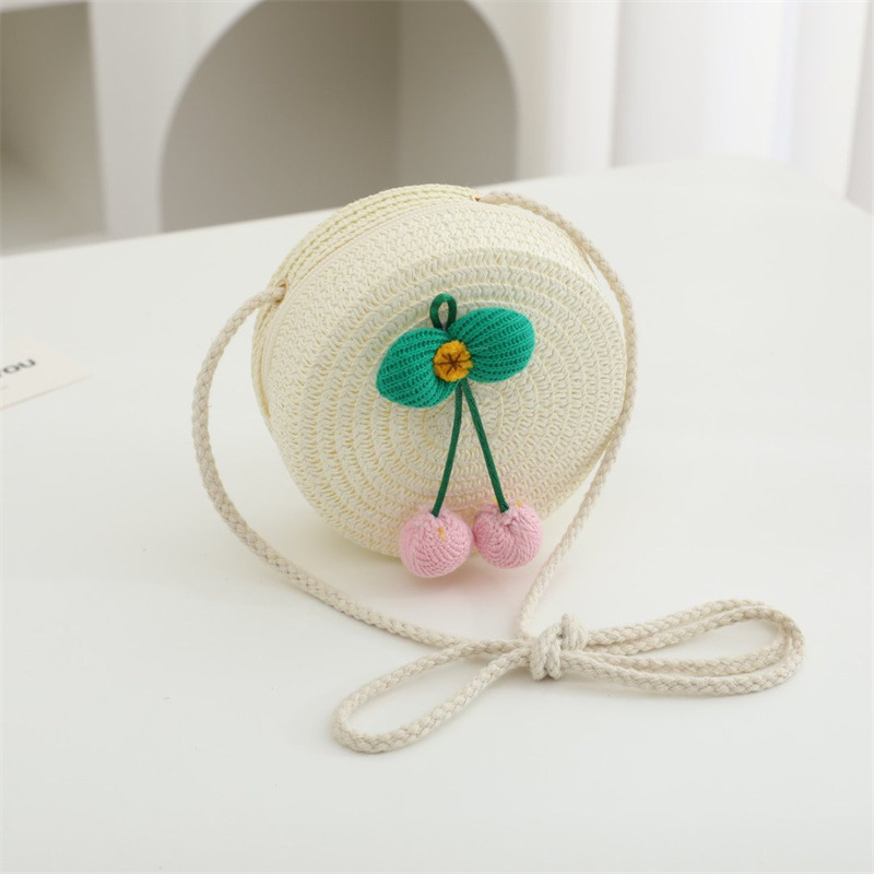 유백색 볼 원형 가방 직경 12cm