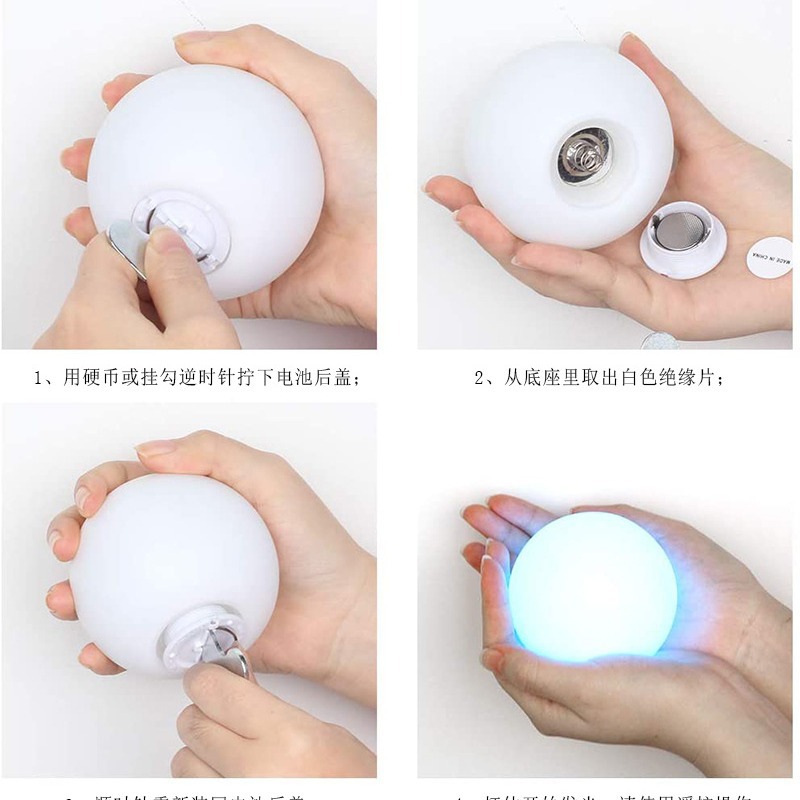 Productos calientes transfronterizos piscina flotante bola luz al aire libre impermeable juguete para niños 3D Luna LED bola luminosa Luz