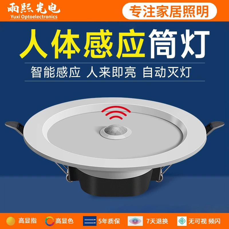 Человеческая индукционная лампа звуковой и световой лампы домашнего прохода офисный коридор гараж оспа встраиваемый свет белого света